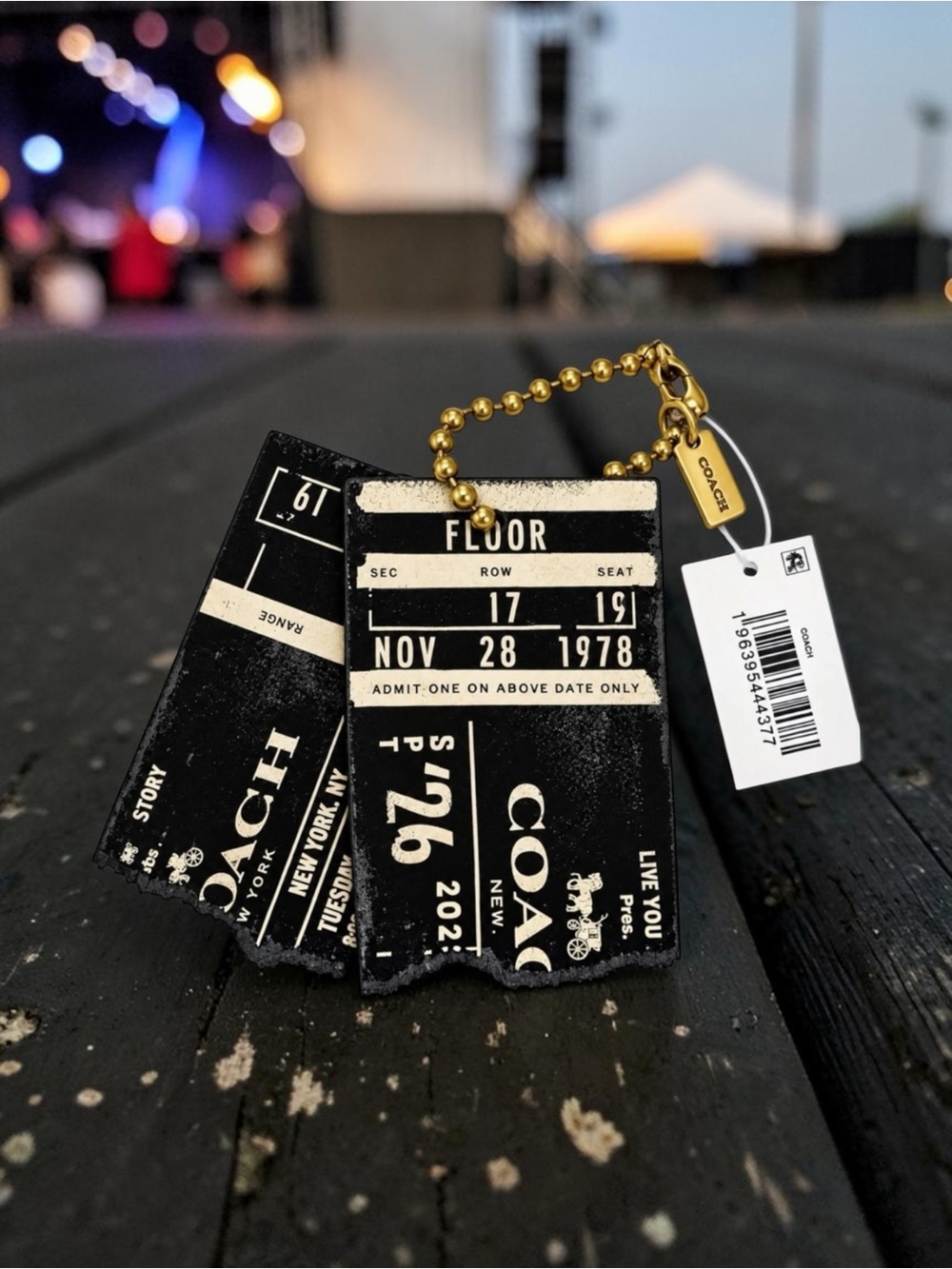 Coach Friendship Concert Ticket Bag Charm - Picture 2 of 6